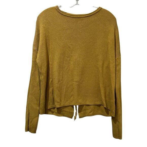 American Eagle Italy Don’t Ask Why Mustard Yellow Sweater One Size Pullover R2 - Picture 1 of 4